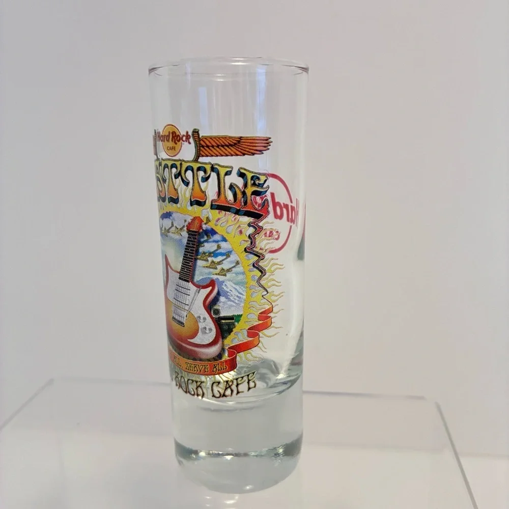 Hard Rock Cafe Seattle City Tee Design Collectible Tall Shot Glass